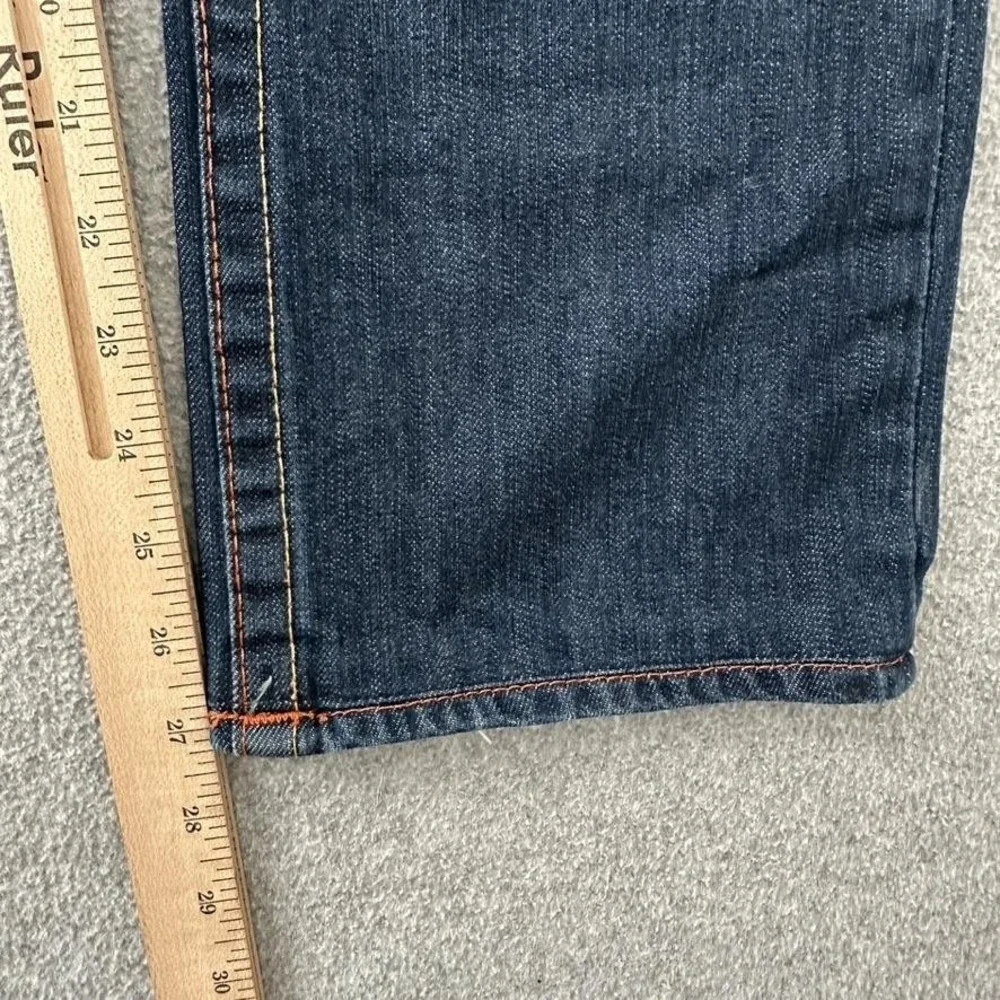 True Religion Mens Straight Leg Dark Wash Blue Denim Jeans Size 30 Made in USA